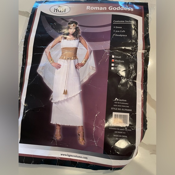 ROMAN GODDES HALLOWEEN COSTUME COSPLAY DRESS👑⭐️ women’s medium - Picture 4 of 6